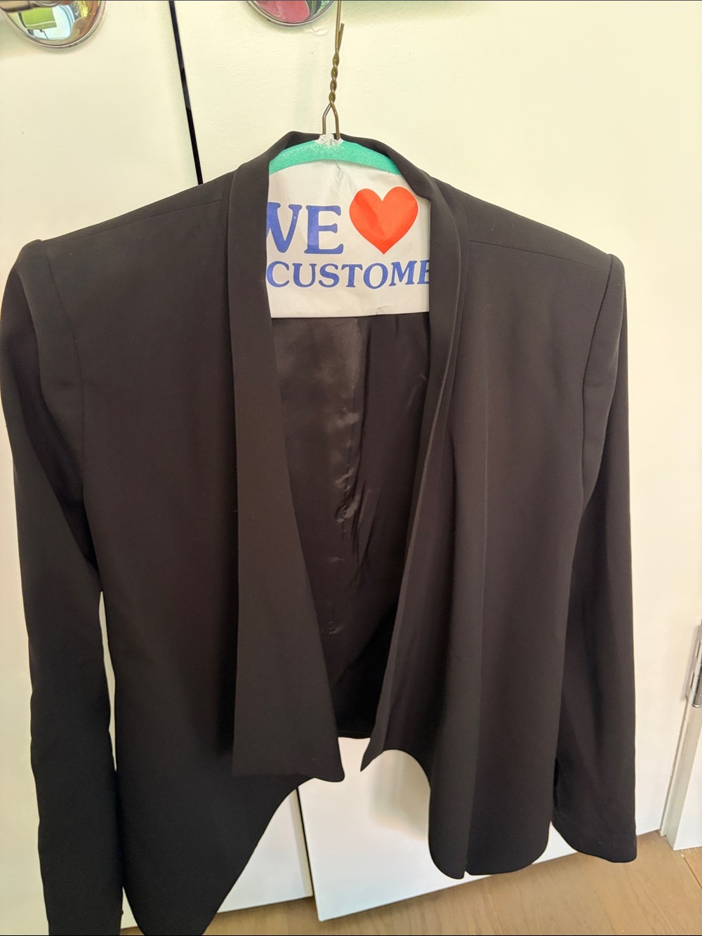 BCBGMaxAzria Black Open-Front Blazer